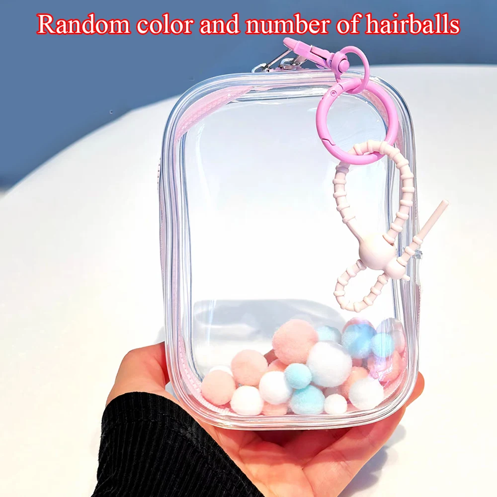 10cm Transparent Plush Dolls Storage Pouch Mystery Box