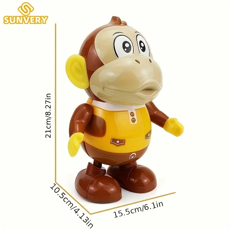 Baby Interactive Dancing Monkey Toy Music Lighted Cartoon Robot for Children Swinging Walking Toys Christmas Gift for Toddlers 4