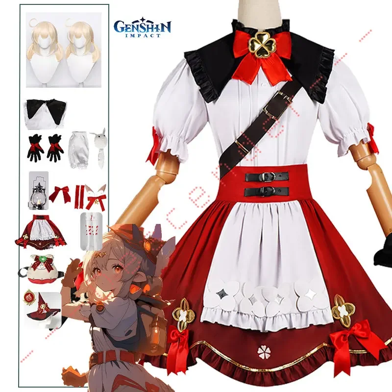 

Klee Cosplay Genshin Impact Costume New Skin Blossoming Starlight Kids Outfits Dress Hat Wig Backpack Witch Women Comic Cn Game