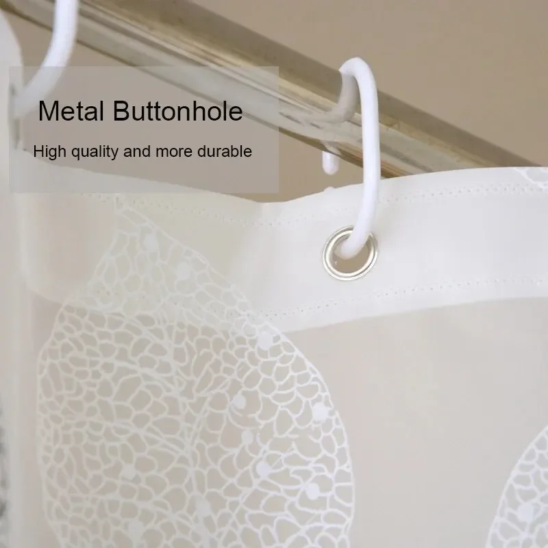 PEVA Waterproof Leaf Shower Curtain 4