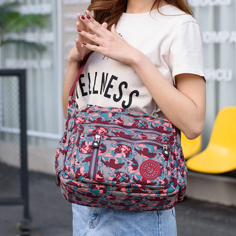 Nylon Women's Shoulder Bag Women Casual Crossbody Bag Multifunction Shopping Handbag Large Capacity Messenger Bag Mother bag