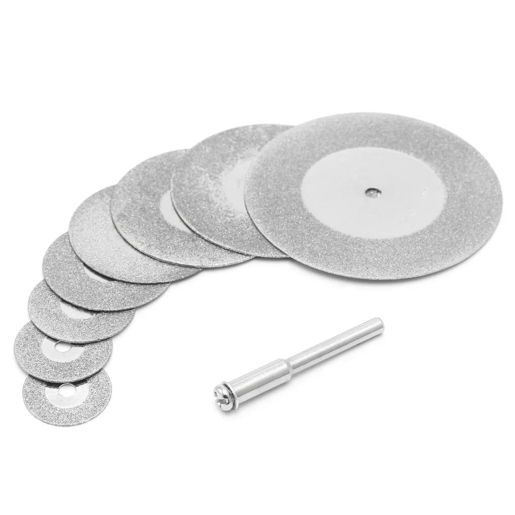 

5pcs 16/18/20/25/30/35/40/50mm Diamonte Cutting Discs & Drill Bit Shank For Rotary Tool Blade Dropship