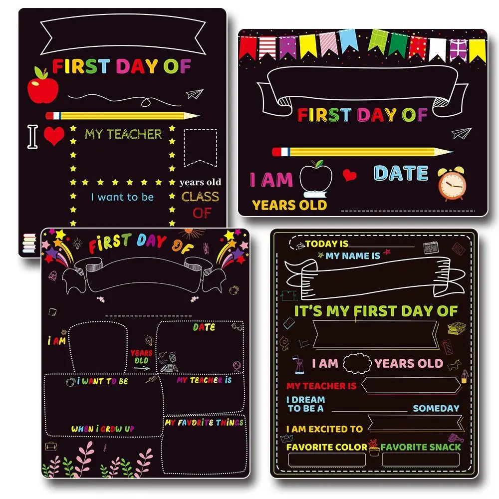 

First and Last Day School Board 10"x12" PVC 1st Day of School Sign Double-Sided Back to School Chalkboard School