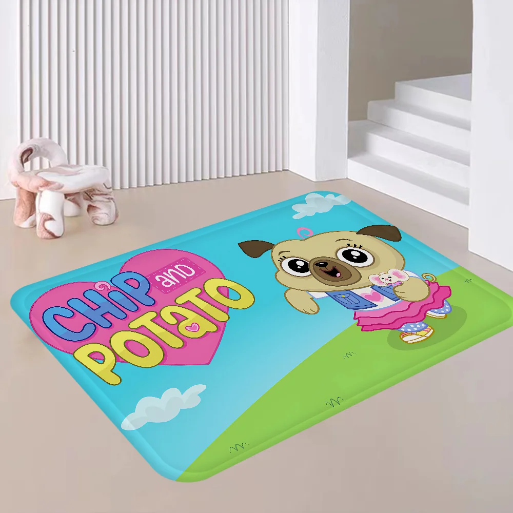 Chip and Potato Bathroom Mat Anti-slip Absorb Water Long Strip Cushion Bedroon Mat Welcome Doormat 4