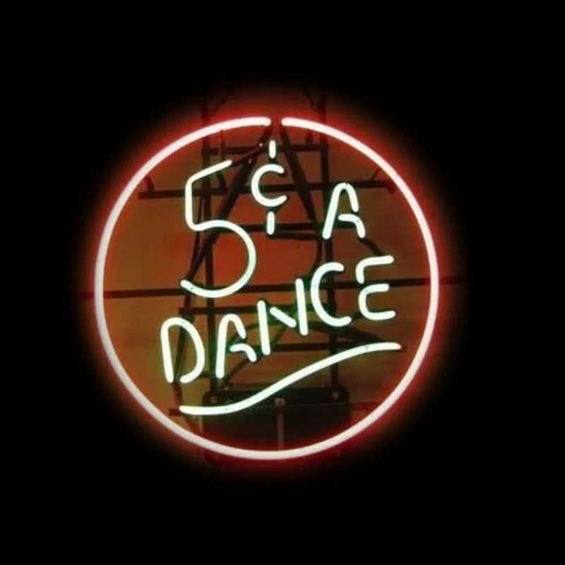 5 Cent A Dance Glass Neon Light Sign Beer Bar Club Icone Light Room Signs Wall Decor Store Decoration Signboard Lampada Fatta A Mano