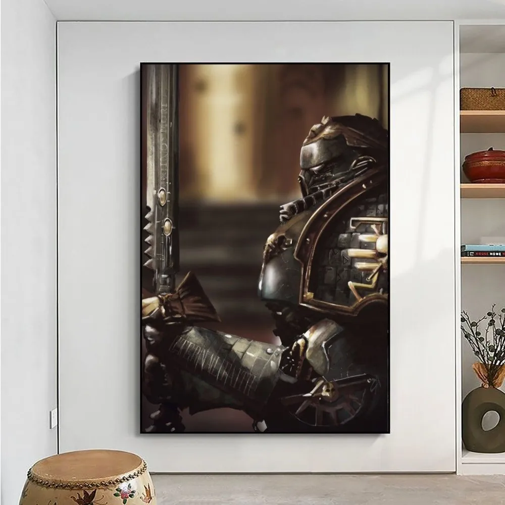 Game W-Warhammers 40K Poster No Framed Poster Kraft Club Bar Paper Vintage Wall Art Painting Bedroom Study Stickers