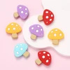 10Pcs New Silicone Beads Cartoon Mushroom Shaped Focal Beads For Jewelry Making DIY Nipple Chain Bead Pen Handmade Accessories 3