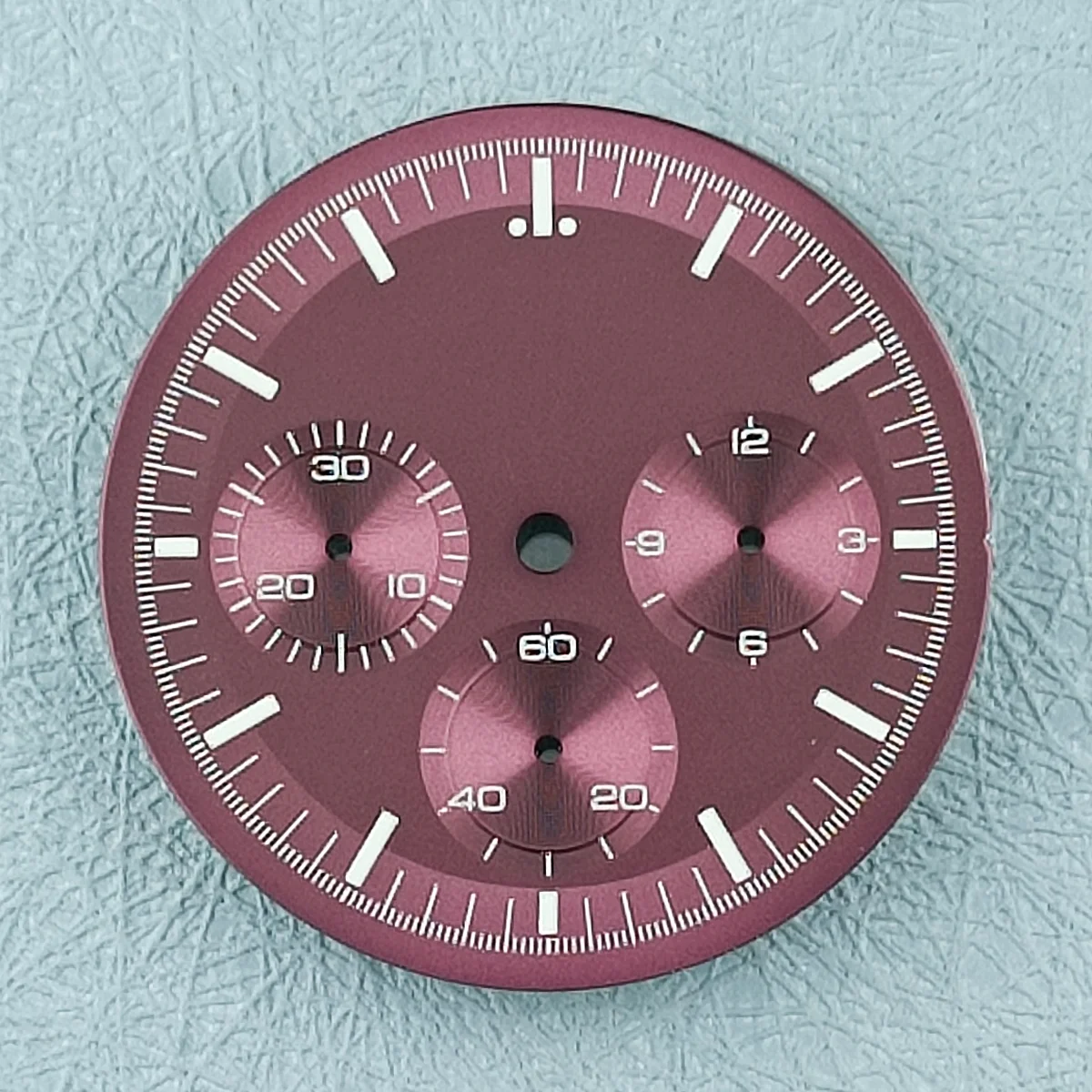 32.5mm VK Watch Dial for VK Movement 63 Movement 6 Hands Watch Parts C3 Green Luminous Chronograph Face Customizable