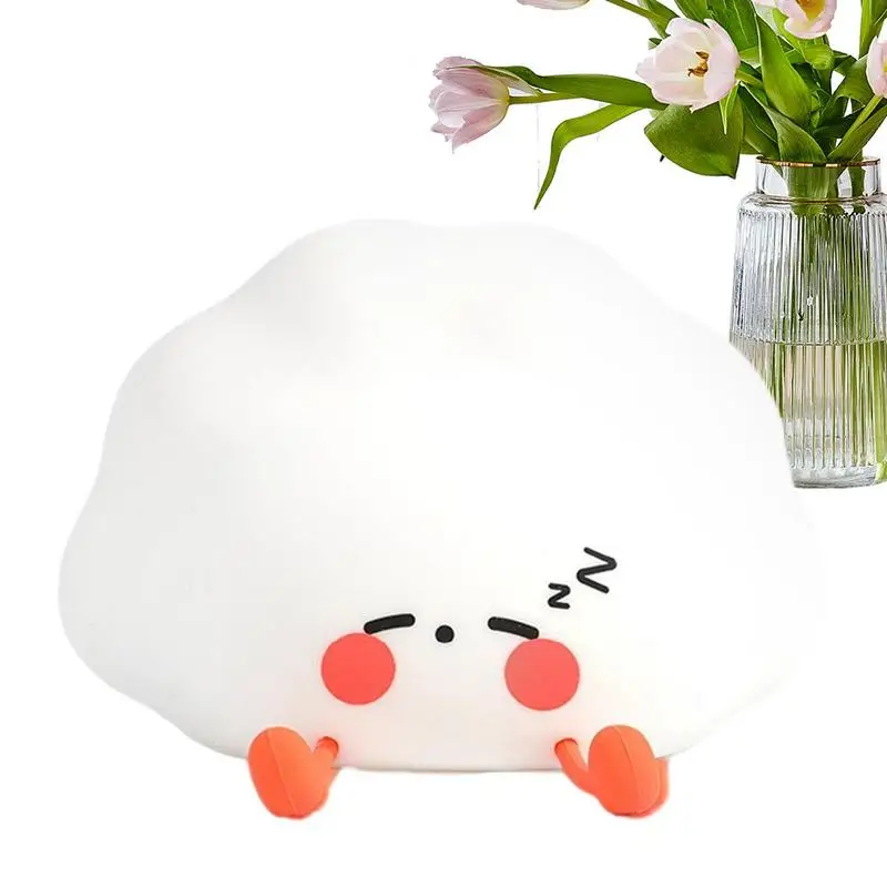 

Pat Night Light Creative Dumpling Pat Lamp Food-Grade Silicone Warm Bedside Lamp For Camping Bedroom College Dorm Party