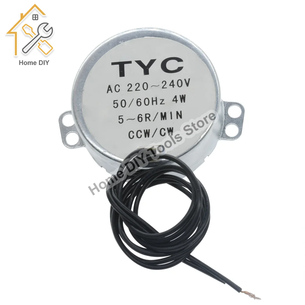 Microwave Turntable Motor AC Motor 5-6 r/min Stable Synchronous Motor Pro TYC-50 AC 220V 12V 50/60Hz for Microwave Turntable