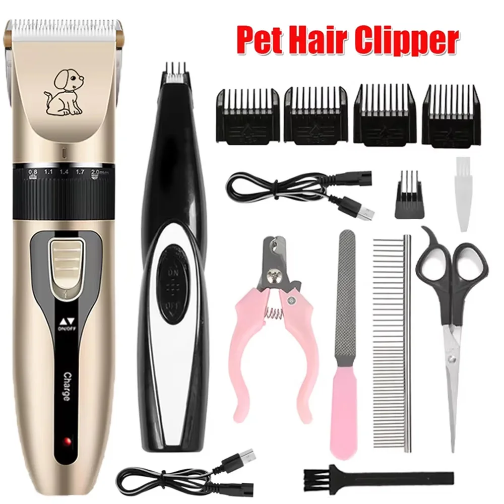 Professional Rechargeable Quiet Pet Clipper Kit 1