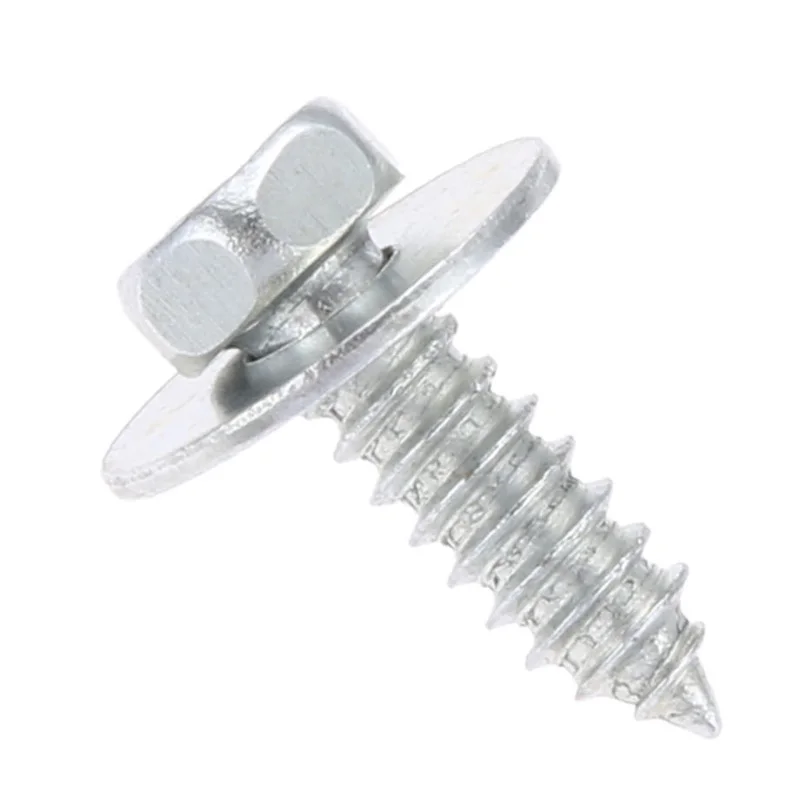 

10Pcs Car Fender Screw Galvanized Silver Metal Rivet Body Interior Trim Panel Hex Bolts Fastener Rivets
