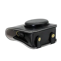 For Fujifilm Instax Mini 12 Case, Vintage PU Leather Protective Pouch with Wrist Strap, Scratchproof Cover for Instant Camera - Image 2