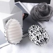 

Portable Massage Hair Brush Anti-static Tangle Teezer Hairbrush Mini Unicorn Cartoon Egg Shape Hair Comb Shower Salon Styling