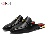 Chaussures Muller pour femmes CHCH 2026, nouvelles chaussures plates pour femmes en cuir de vachette de haute qualité, bout rond 1