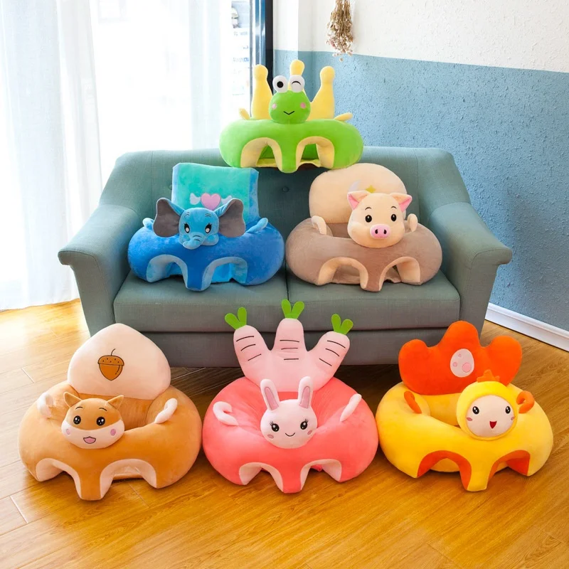 Cute Cartoon Baby Sofa Cover Learning to Sit Seat Feeding Chair Case Kids Baby Sofa Skin Infant Baby Seat Sofa With PP Cotton