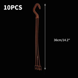 Decorative Plastic Hanging Planter with Hooks for Home and Garden Decor, Available in Two Sizes (Coffee 36cm)