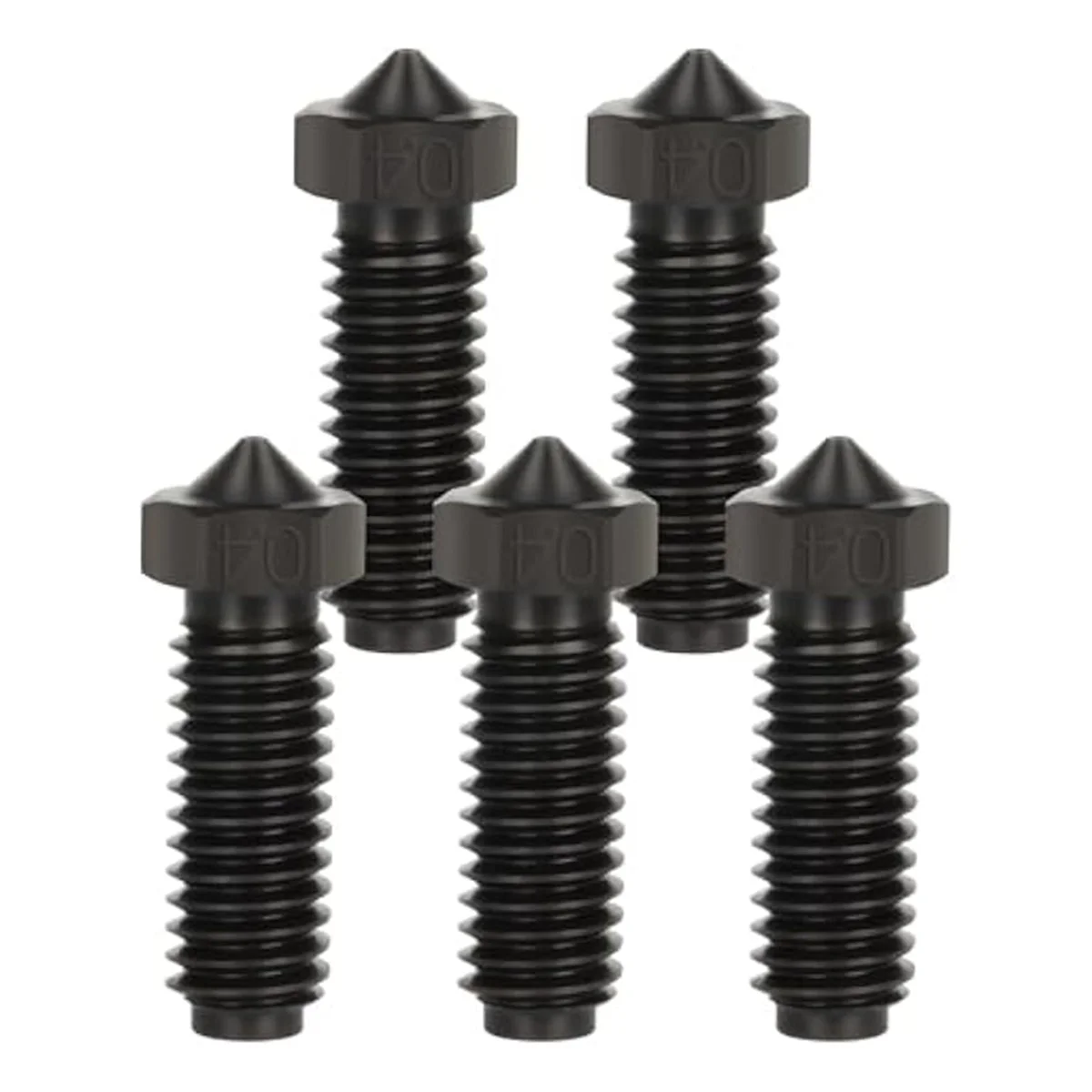 5 Pezzi Ugelli In Acciaio Temprato Per Anycubic Kobra 2, Stampanti 3D Estrusore In Acciaio Temprato Kit Ugelli Hotend 0.4Mm