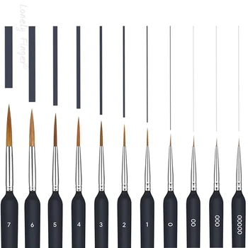 11pcs Fine Tip Detail Paint Brush Set 1