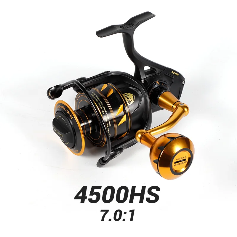 PENN SLAMMER IV 4500-10500 Spinning Fishing Reel 8+1BB Full Metal Body CNC  Gear IPX6 HT-100 Sealed Waterproofing Saltwater Reel