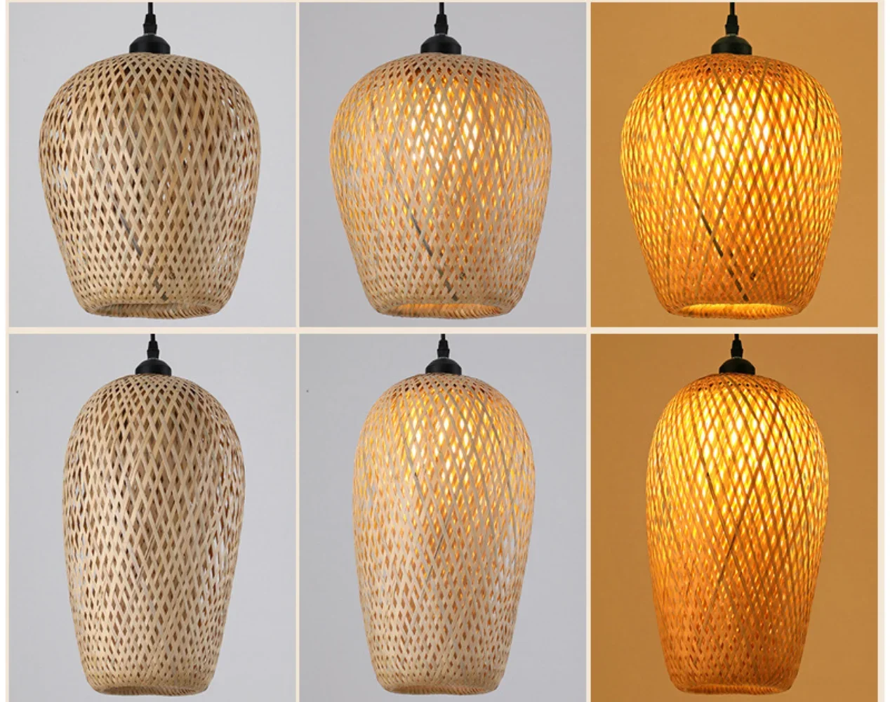 Chinese Classical Bamboo Woven Chandeliers Creative Restaurant Guest House Chinese Rattan Chandeliers