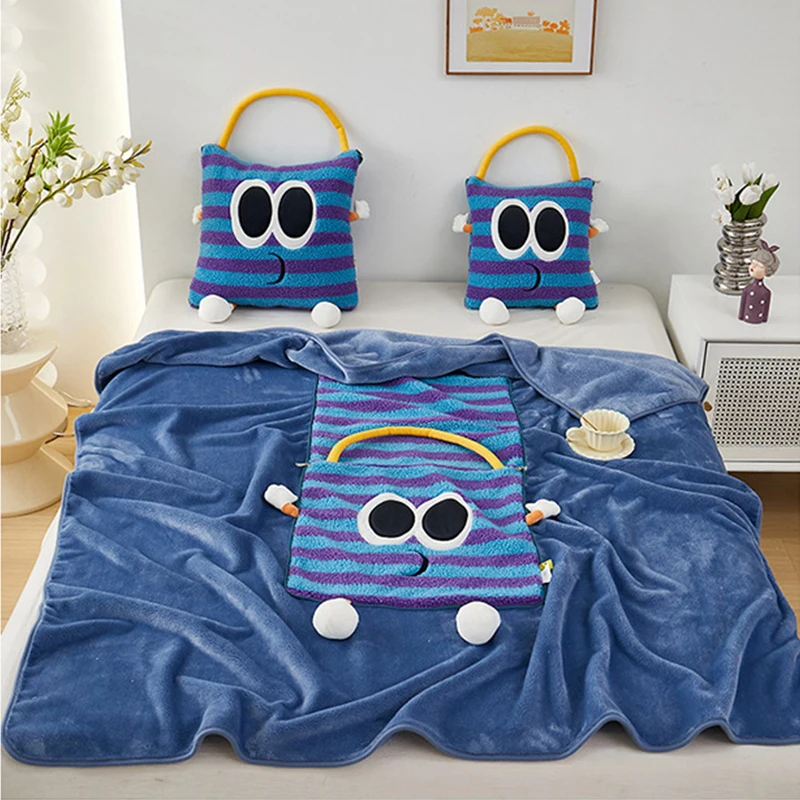 

Аниме Подушка для сна с большими глазами, одеяло, двухцелевое одеяло для сна, мягкая игрушка, плюшевая игрушка, 150 см, одеяло с кондиционированием воздуха