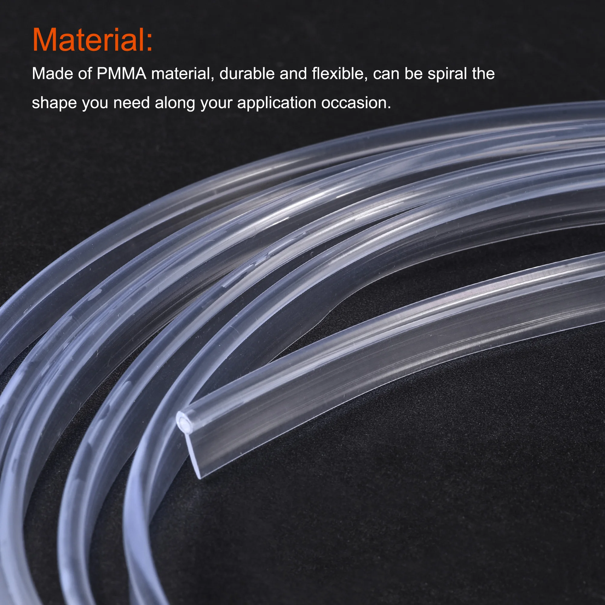 PMMA Side Glow Fiber Optic Cable 3mm Dia. 10mm Width 1/3Meter Long for LED Guide LED Optic Cable Ceiling Lighting Lights Bright