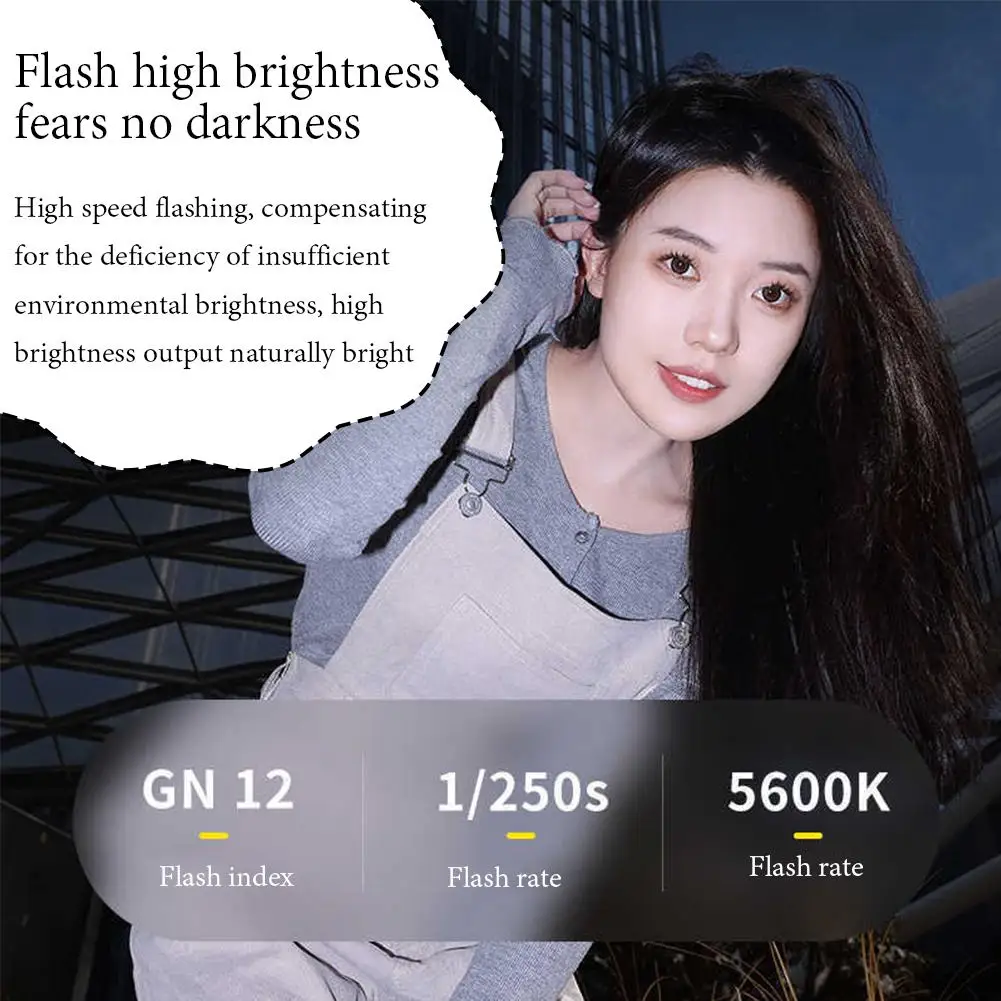 Camera Flash Ulanzi F12 TTL Mini Camera Flash Speedlite 5600K Standard Hot Shoe External Mini Flash For Sony Canon Nikon Panasonic