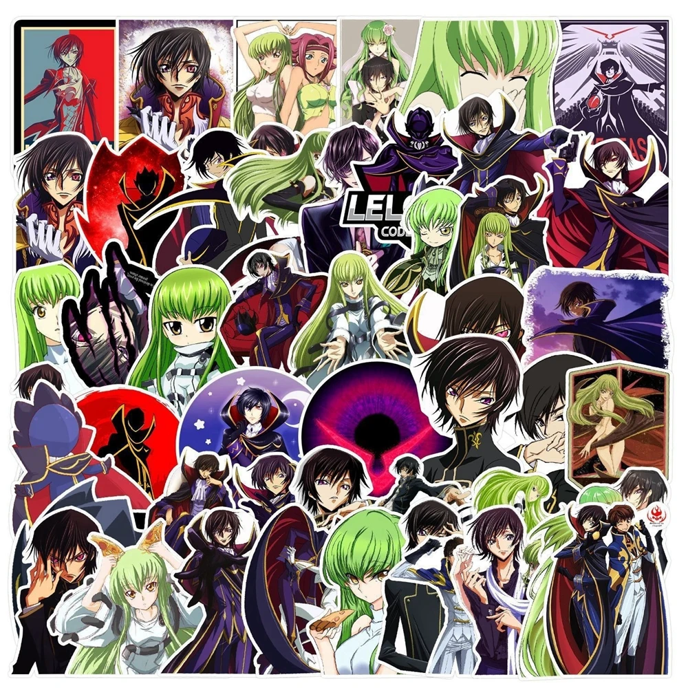 1 Packung Anime-Aufkleber CODE GEASS Lelouch of the Rebellion Actionfiguren C.C. Charaktermodell, dekorative Artikel, Geschenk, Spielzeug