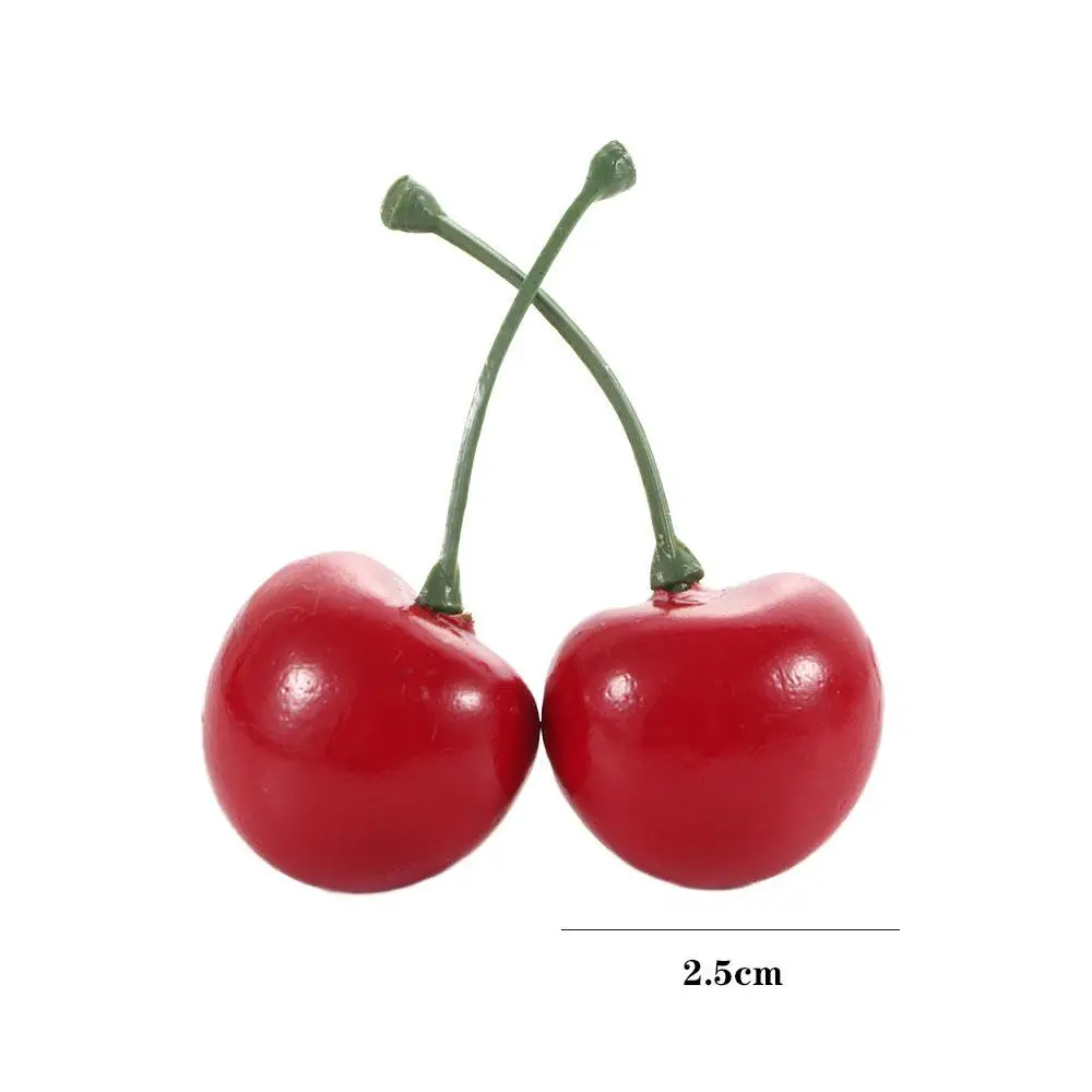 Fotografie-Zubehör, lebensechte Lebensmittel, Basteln, Mini-rote Kirschen, künstliche Kirschen, künstliche Kirschen, Obstmodell – Detail 5
