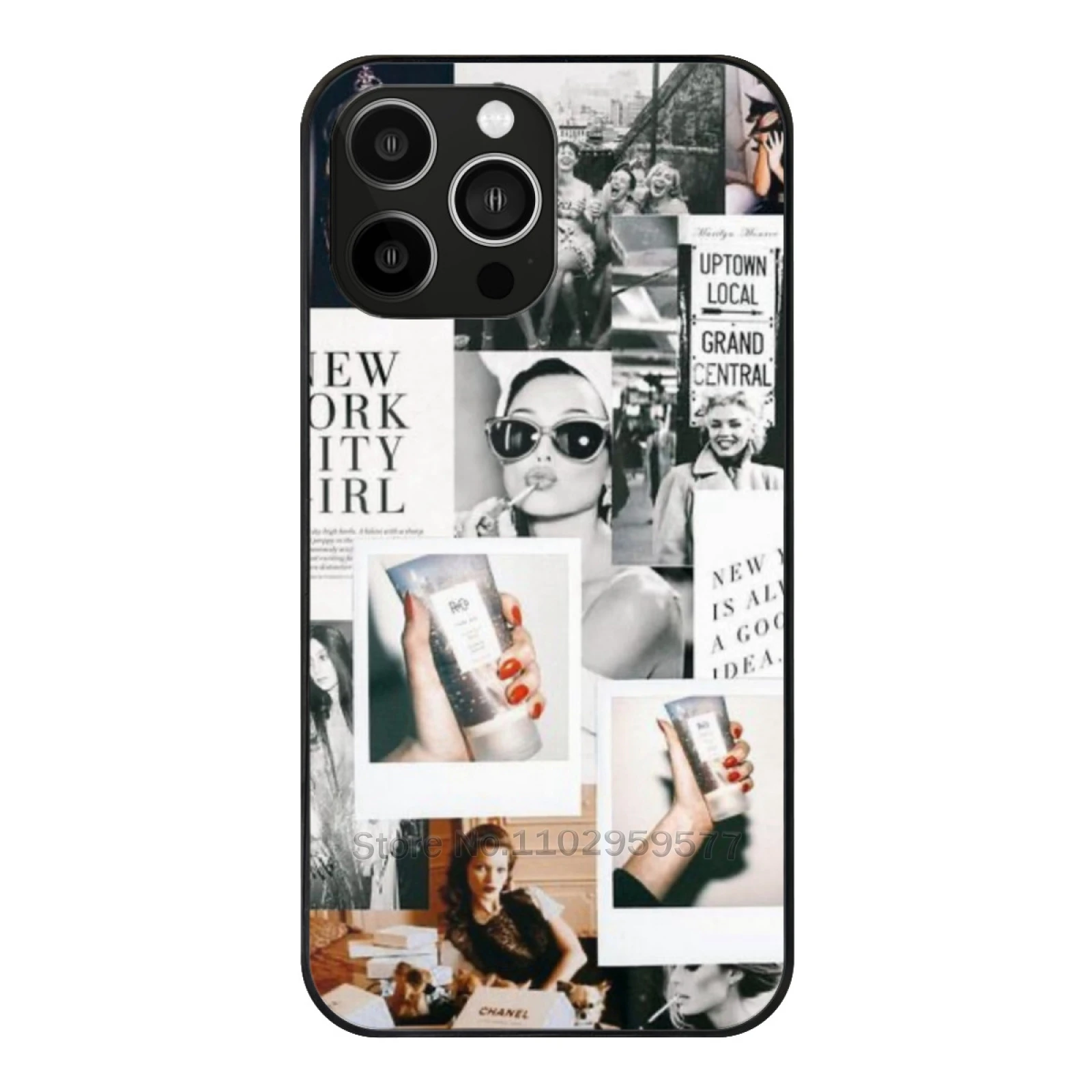 

Vintage Inspired Collage Phone Case Tempered Glass For Iphone 15 14 13 11 12 Pro 8 7 Plus X Xr Xs Covers Vintage 50S Aesthetic