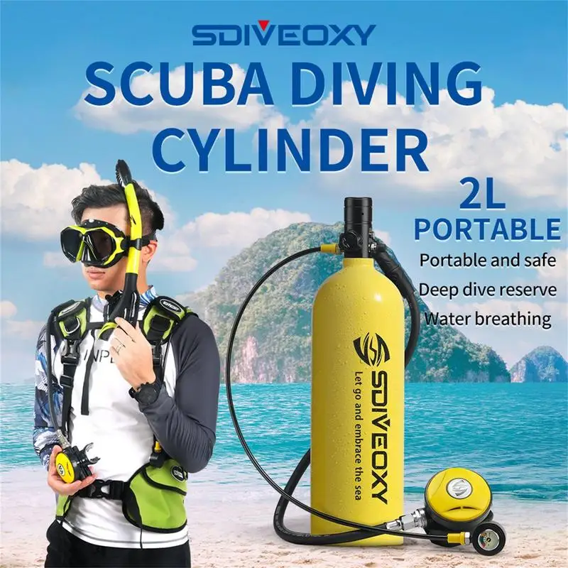 Scuba Cylinder For Divers Diving Equipment 2L Scuba Tank Oxygen