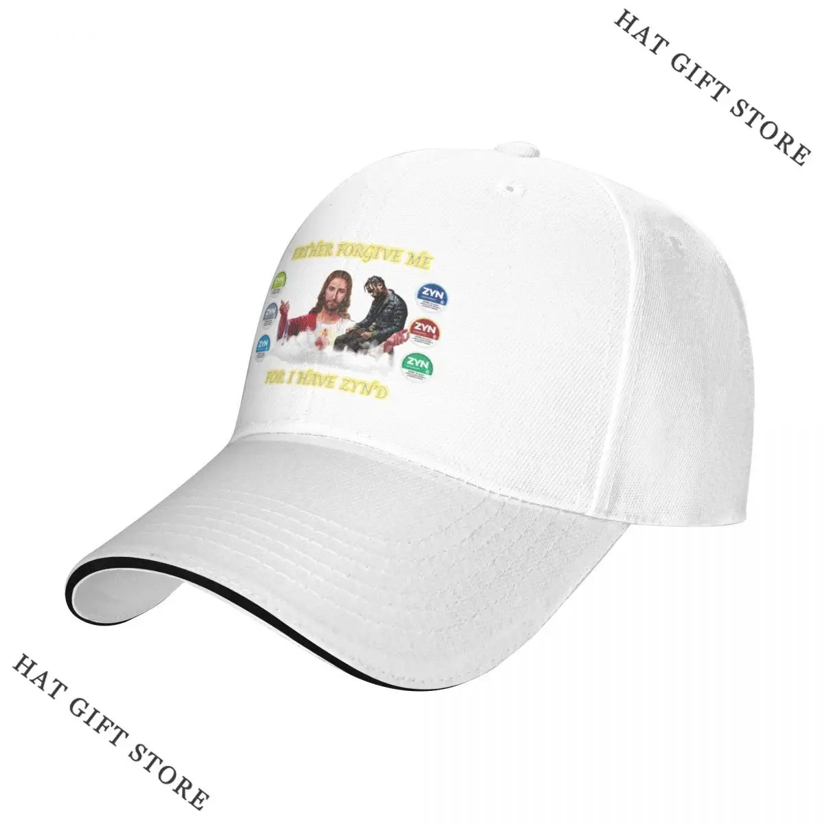 

Best Forgive Me Father For I Have Zyn'd Baseball Cap Golf Wear Wild Ball Hat Ball Cap Hat Beach Men'S Cap Women'S