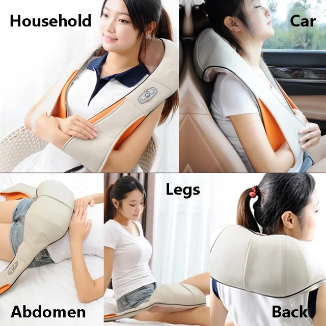 U Shape Pillow Massage Car/Home Use Neck and Back Massage Shoulder Infrared Heated Shawl Electrical Shiatsu Body Massager 5
