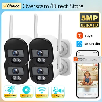Tuya Bullet Camera Outdoor 5MP 2.4G WiFi IP Camera 120° Wide Angle SmartLife Home Security Protection CCTV Surveillance Cameras 1