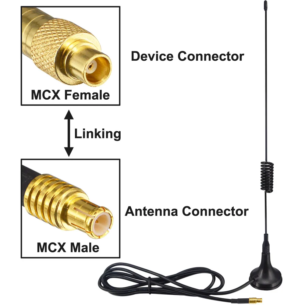 3.5DBi 1090Mhz ADS-B 안테나 MCX 남성 공중 자기 베이스 RG174 1M 신호 부스터 항공기 안테나 FPV 소프트웨어 라디오 DVB-T SDR