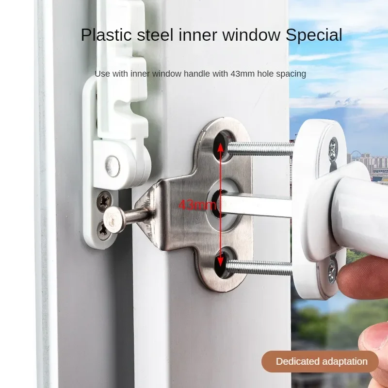 1pcs Window Limiter Latch Position Stopper Casement Wind Brace Home Security Door Windows Sash Lock Child Safety Protection