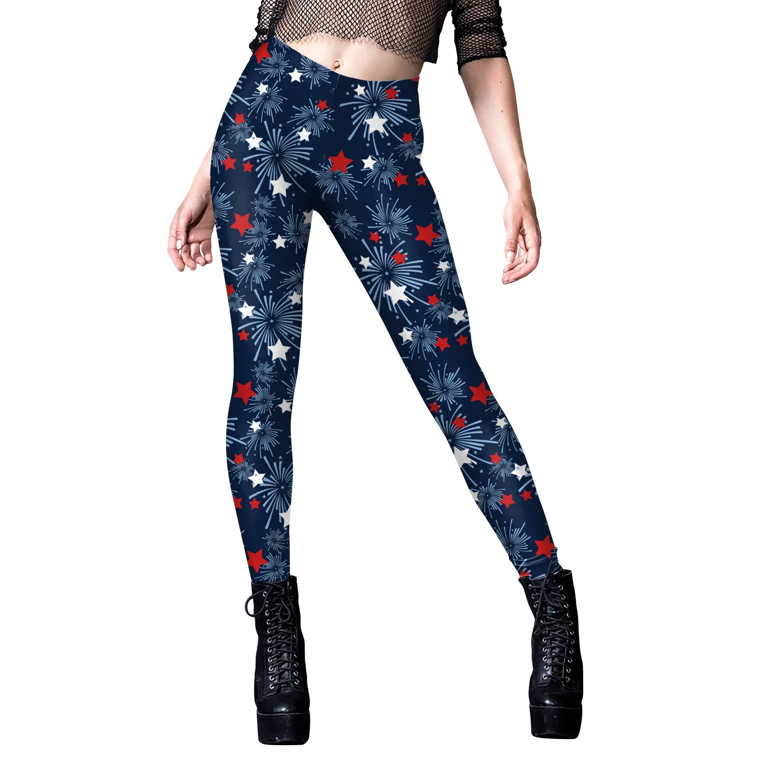

B230 Spring and Autumn European and American Women's Digital Printing Trousers Festival Yoga Pants Sports Leggings