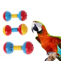 Bird  Colorful Plastics Interactive Dual Balls Parrot Toy for African Greys Cockatoo Small Medium Parrots Y5GB 1