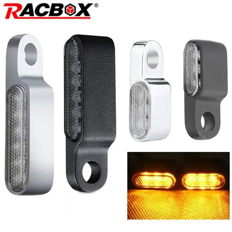 3/6Led Mini Moto Indicatori Di Direzione Luce 8Mm Indicatore Lampada Di Segnalazione Ambra Per Cafe Racer Bobber Chopper Accessorio Sportivo