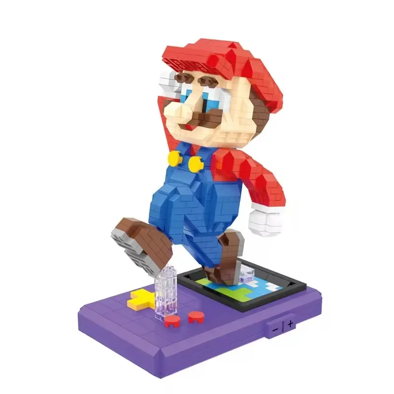 Super Mario Figuras En Microbloques Digital Building Blocks Set De