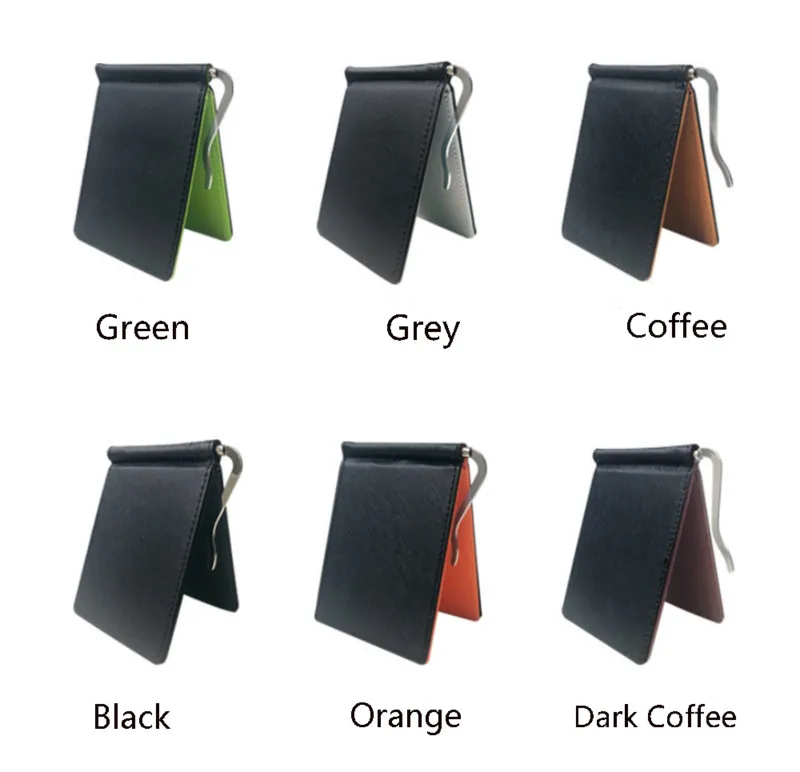 Fashion Men Wallet Short Skin Wallets Purses PU Leather Money Clips Sollid Thin Wallet Men Purse ID Credit Card Cash Holder 5