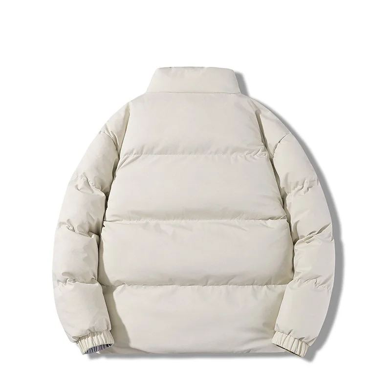 New Warm Thick Men Parka Jackets Winter Casual Mens Outwear Coats Solid Stand Collar Male Windbreak Double Side Wear Men's Coat