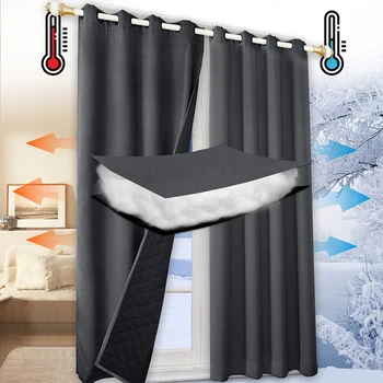 Thermal Blackout Windproof Winter Curtains 1