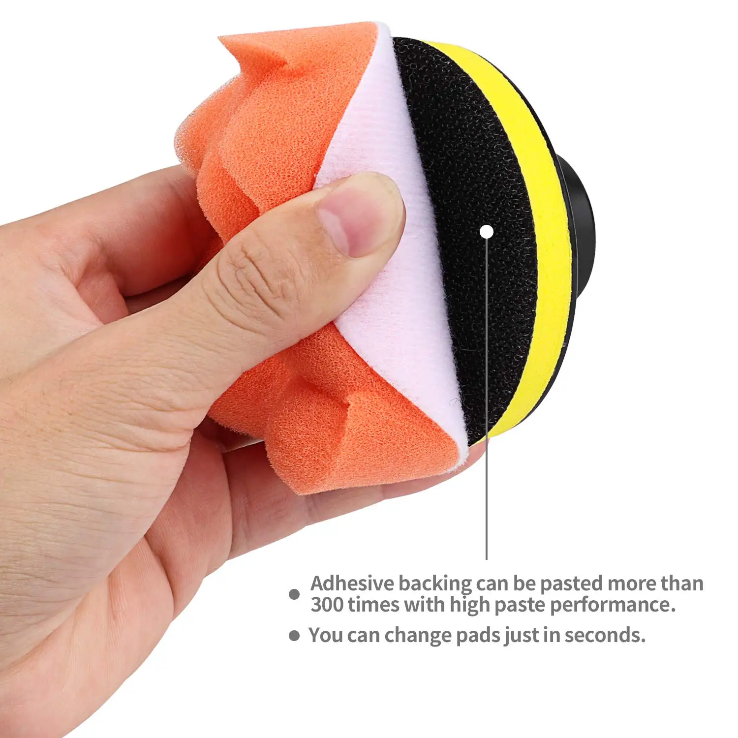 11Pcs Kit 3-Inch Buffing Pad Car Foam Drill Sponge Wool Polishing Pads Car Buffer Polisher for Sanding, Waxing, Sealing Glaze 5