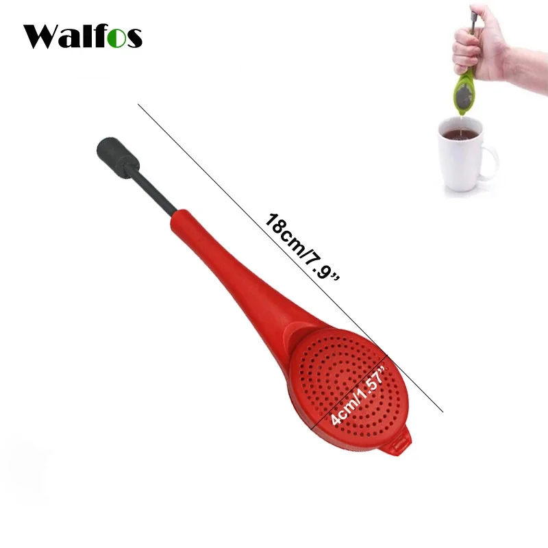 Tea Infuser Coffee Strainer Reusable Tea bag Stir Press Plastic Tools Food Grade Plastic Walfos