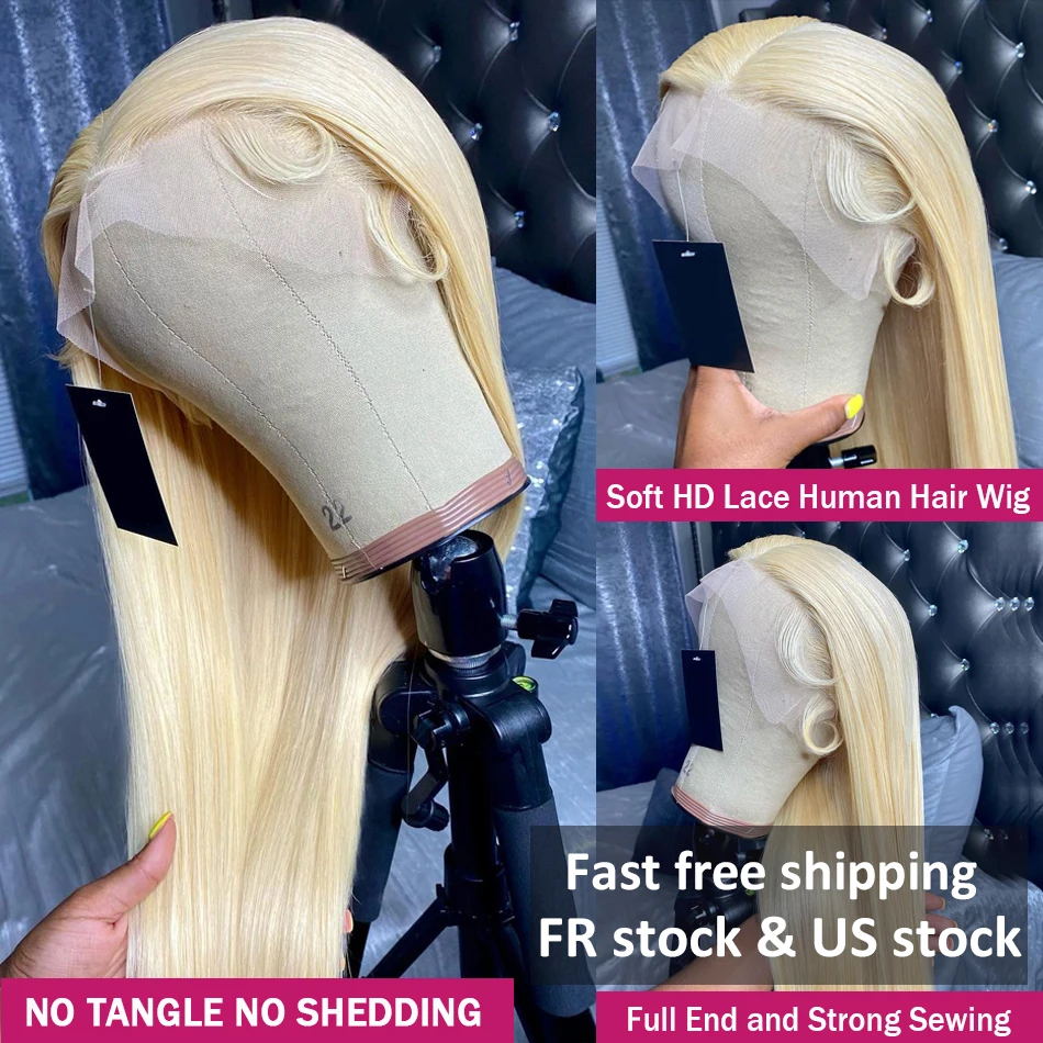 613 Hd Lace Frontal Wig 13X6 Blonde Straight Human Hair Wigs For Women 13X4 Transparent Lace Front Pre Plucked Wig 30 38 Inch