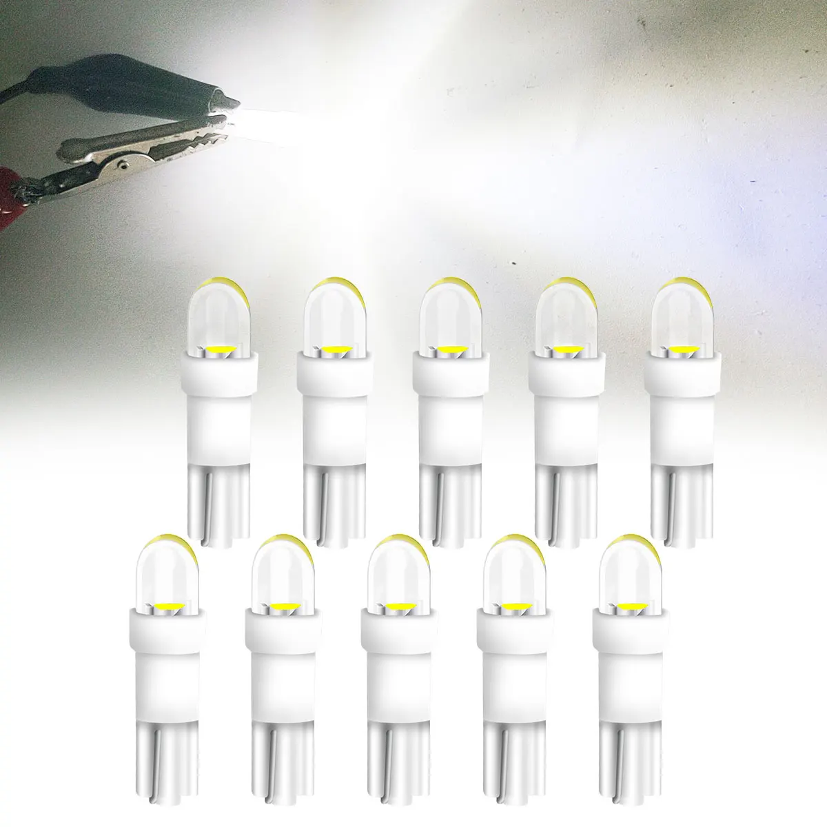 10PCS Pure Color Lighting LED T5 W1.2W W2.3W Car Instrument Lights 12V ...
