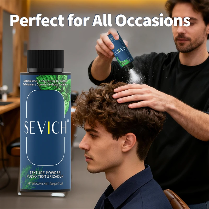 Men Hair Texture Powder Hair Volumizing Powder Thickening Matte Hair Building Fiber Powders Hair Styling Powder Dry Shampoo 20g view 3