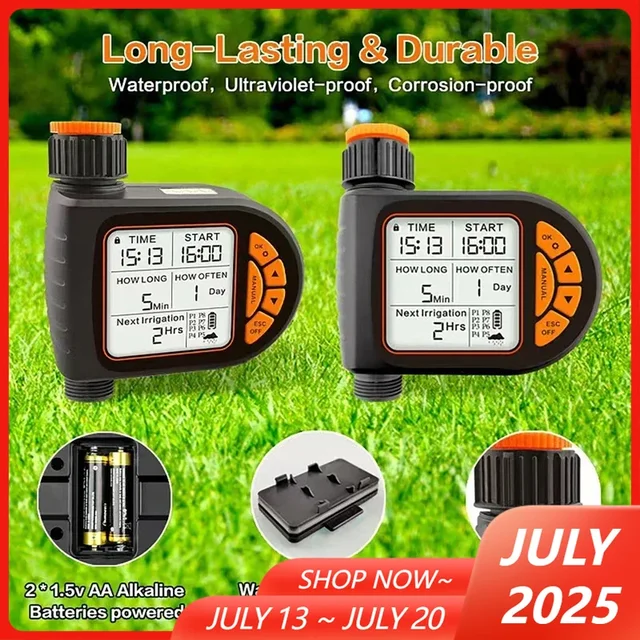 Smart Irrigation Watering System Automatic Water Timer Sprinkler LCD Digital Timing Irrigation Controller Programmer Device 1